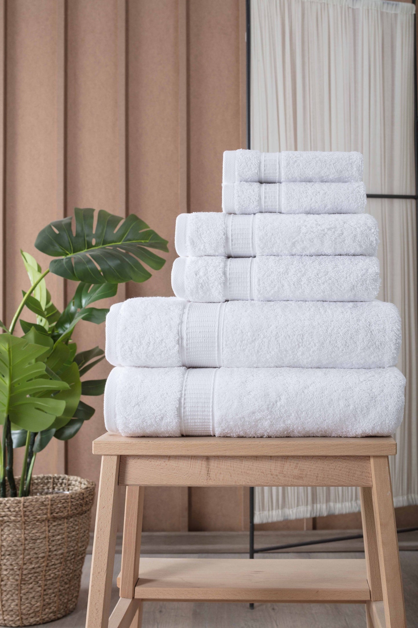 Turkish Cotton Full Bath Towels, Set of 6