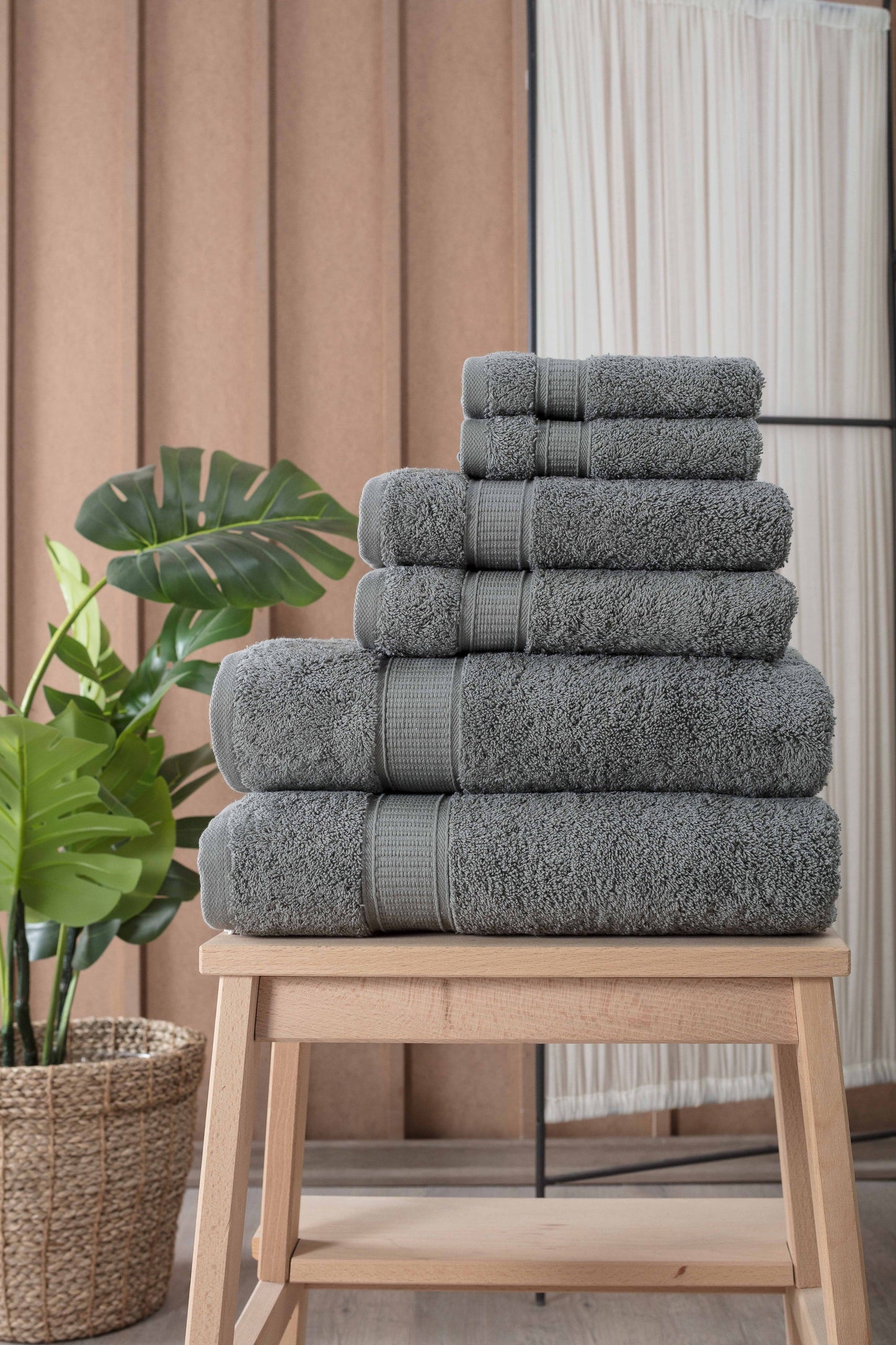 Turkish Cotton Full Bath Towels, Set of 6