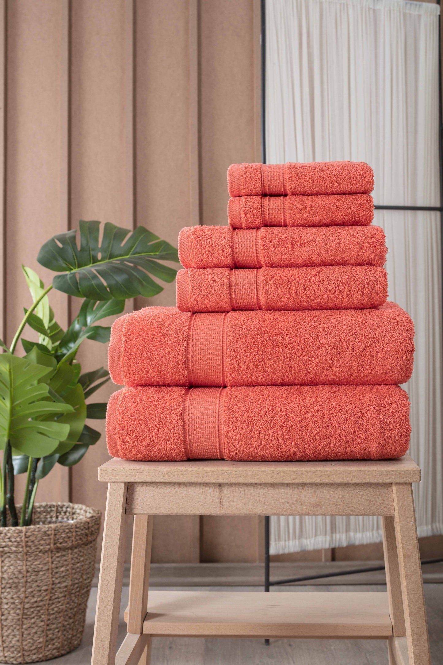 Turkish Cotton Full Bath Towels, Set of 6