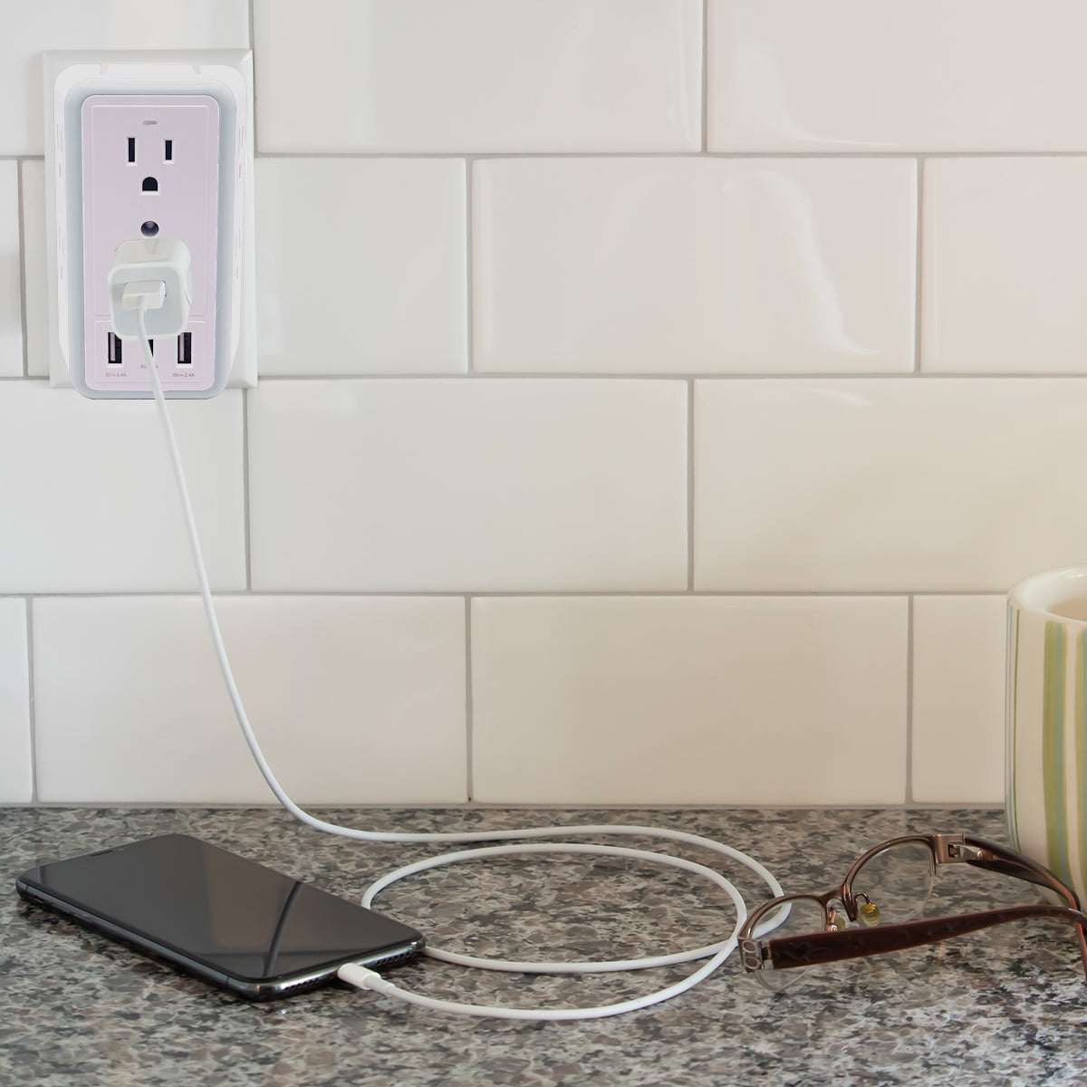3 Sided Multi-Plug Outlet Surge Protector