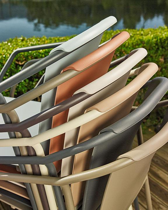 Set of 4 - Patio Dining aluminum Armchair - Commercial grade