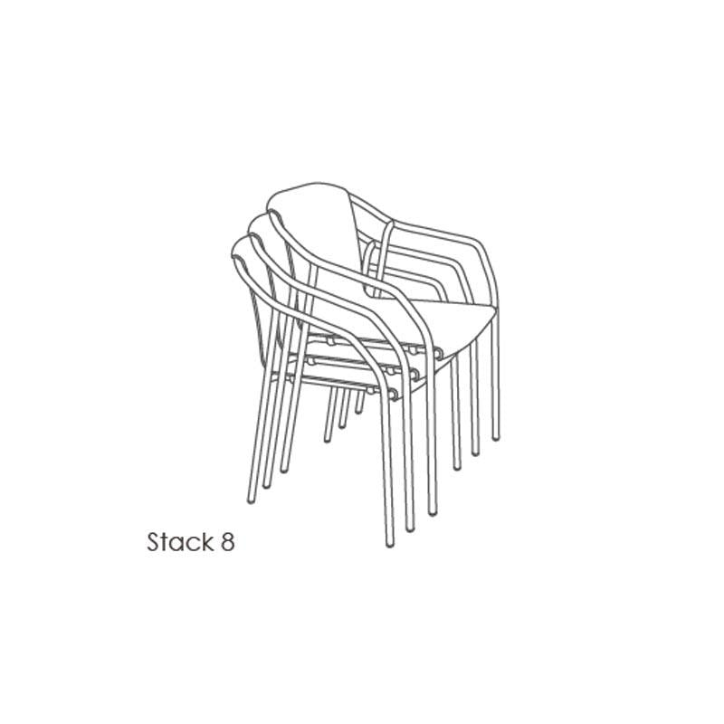 Set of 4 - Patio Dining aluminum Armchair - Commercial grade
