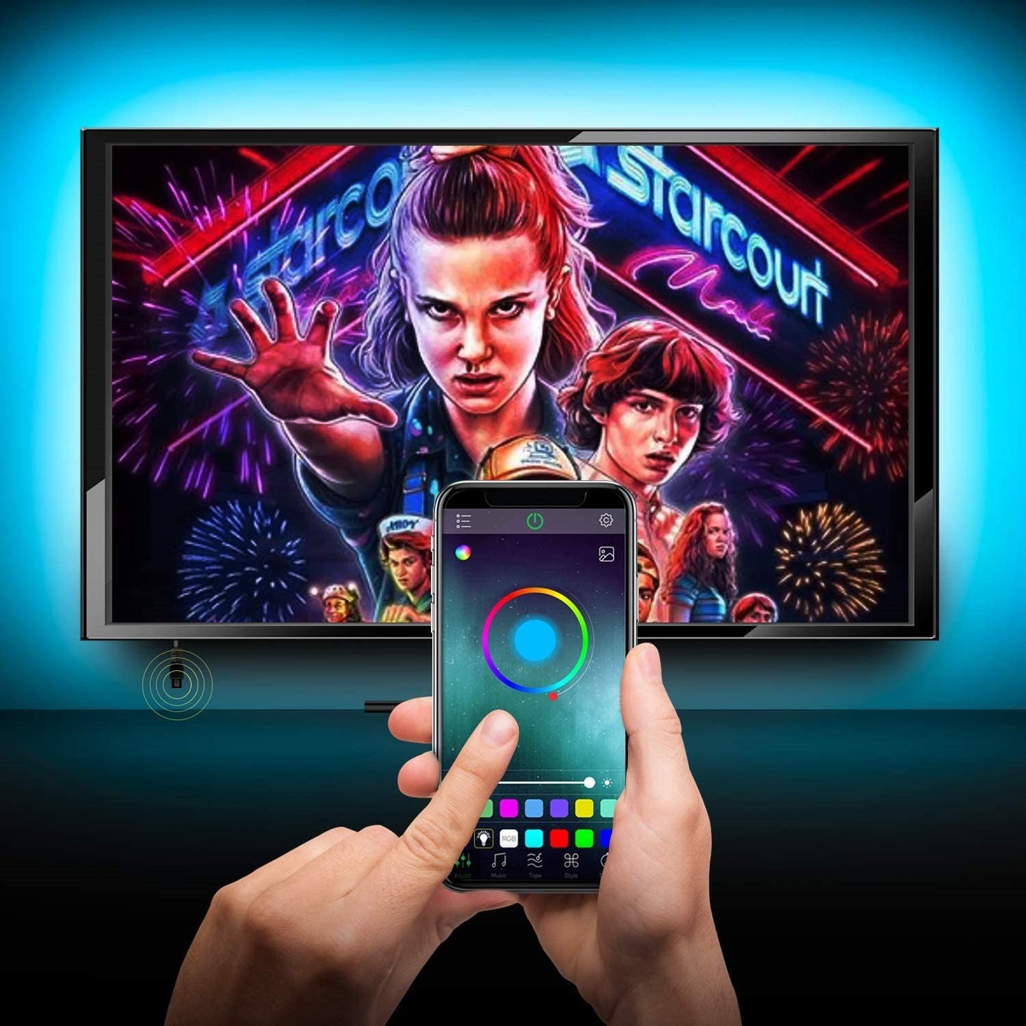 RGB TV LED Backlight Strip, Bluetooth and App