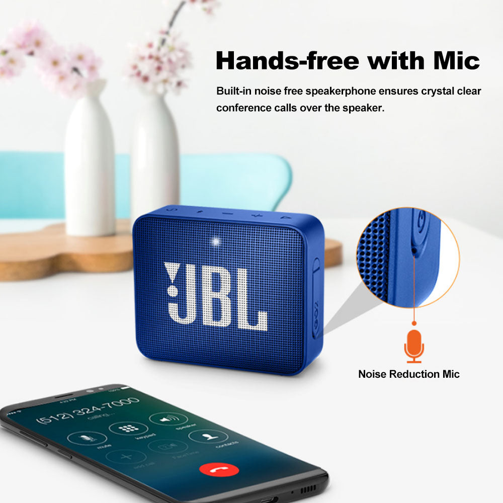 JBL GO 2 Wireless Bluetooth Speaker, Waterproof with Mic